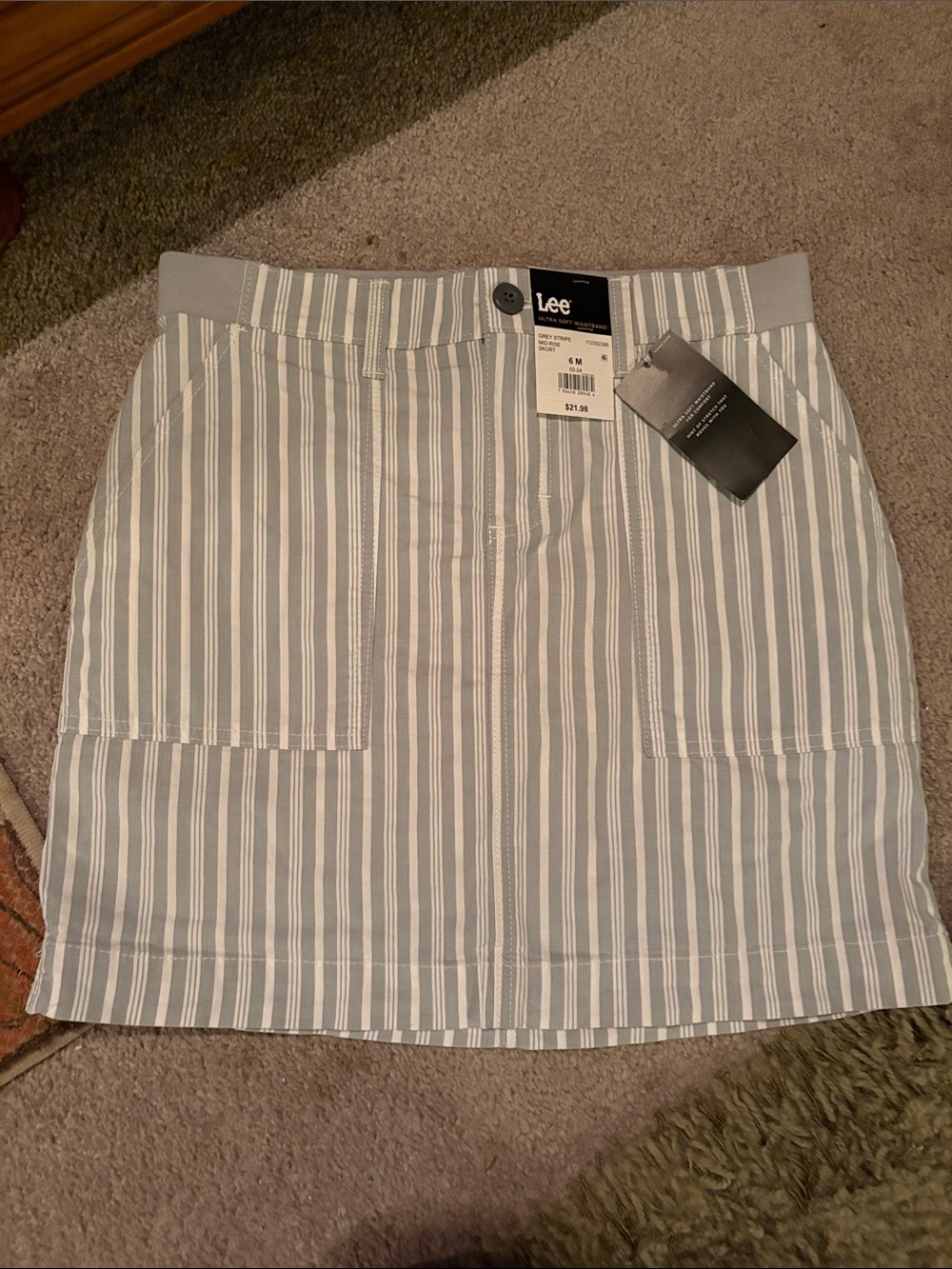Lee Striped Mini Skirt in Blue and White